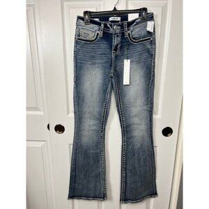 Vigoss Heritage Fit Flare Leg Mid Rise Jeans Size 4